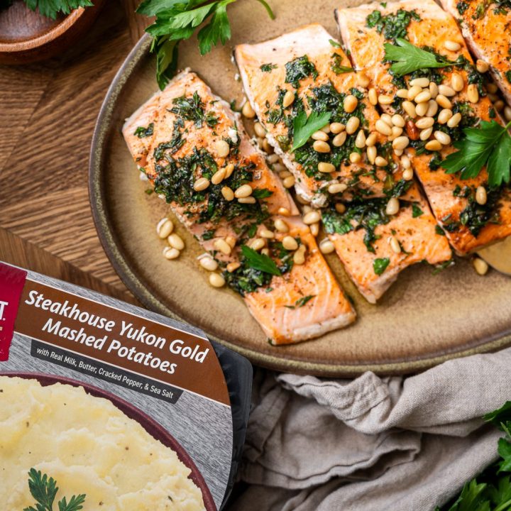 Pine Nut Herb Butter Salmon