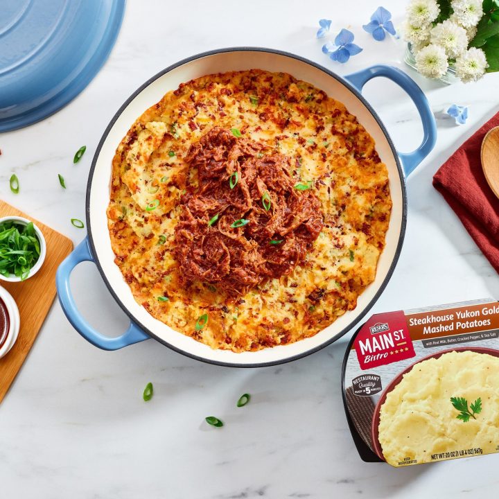 Loaded Mashed Potatoes with Burnt Ends